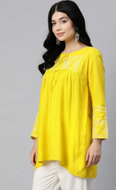 Yellow Kurta Top For An Elegant Look